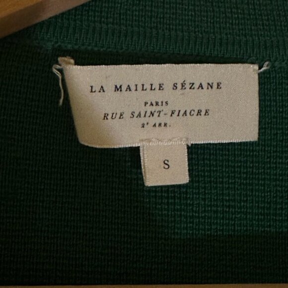 Sezane Betty Cardigan Vert. - Size S - Picture 3 of 5